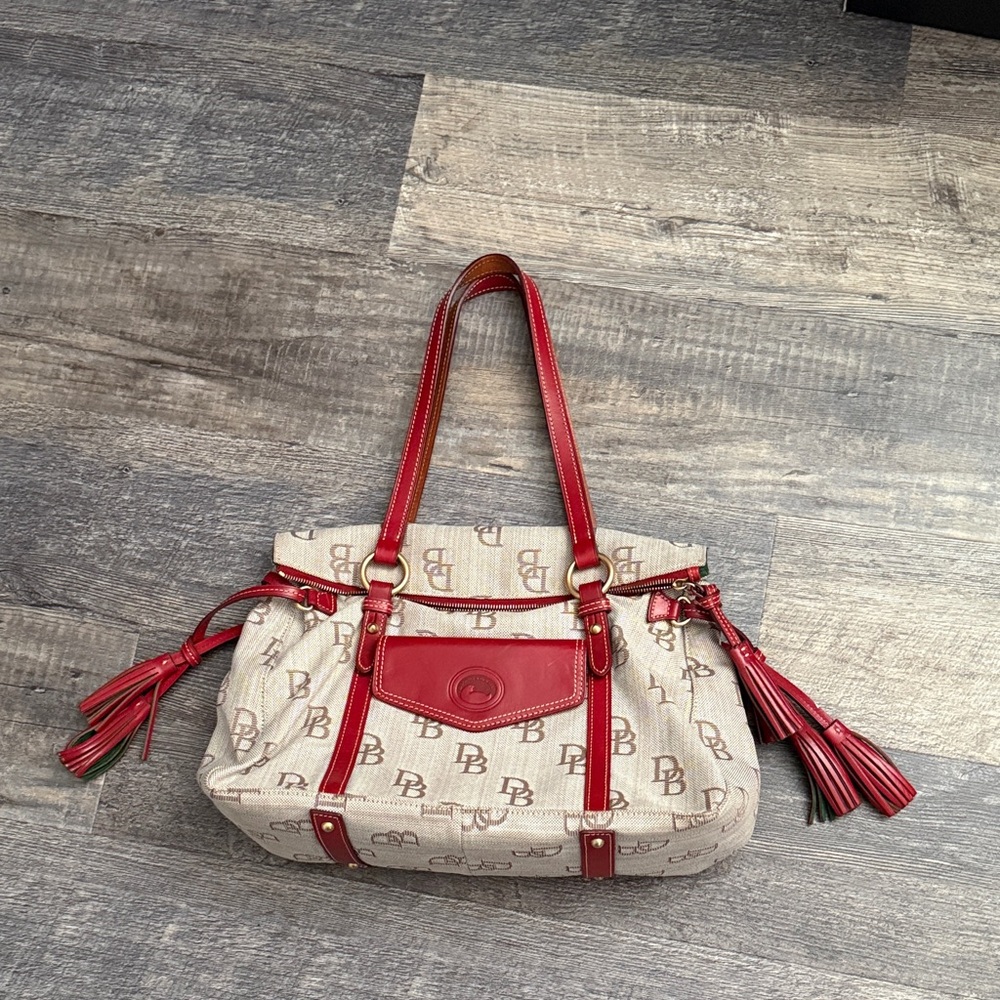 Red Dooney and Burke with gray canvas, beautiful like new condition